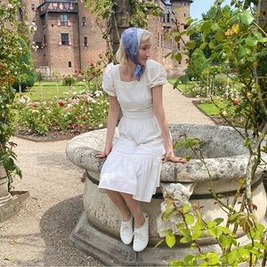 Rachel Parcell XXS Midi White Peasant Dress